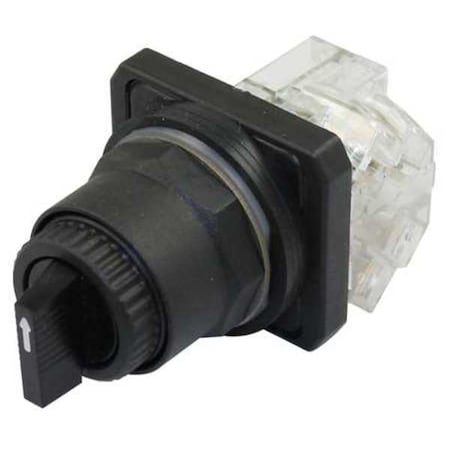 Dayton 30G306 - Selector Switch,Non-Illum,3 Pos,30mm,Black