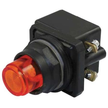 Dayton 30G403 - Pilot Light, LED, 120 VAC/DC, 30mm, Plastic, RD