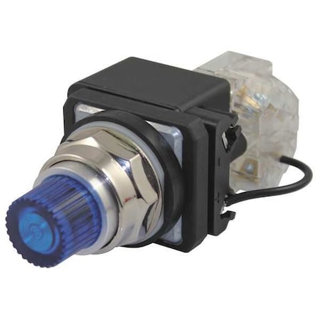 Dayton 30G409 - Pilot Light, LED, 24 VAC/DC, 30mm, Chrome, BL