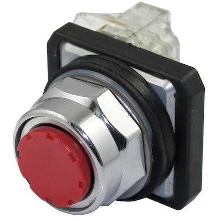 Dayton 30G430 - Push Button Operator, 30 mm, 1 NO/1 NC, Red