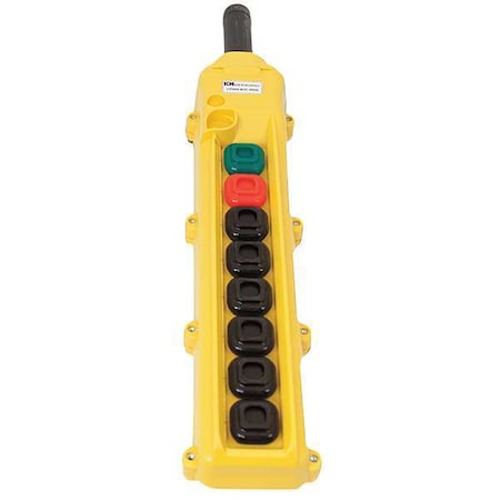 Kh Industries CPH08-A3C-000A - Pendant Cntrl Station,Dead End,8 Buttn,Ylw