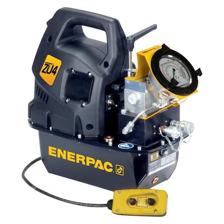 Enerpac ZU4208BI-QH - ZU4208 BI-QH, Electric Hydraulic Torque Wrench Pump, Analog Gauge, 1.75 gallon Usable Oil, 208-240 V