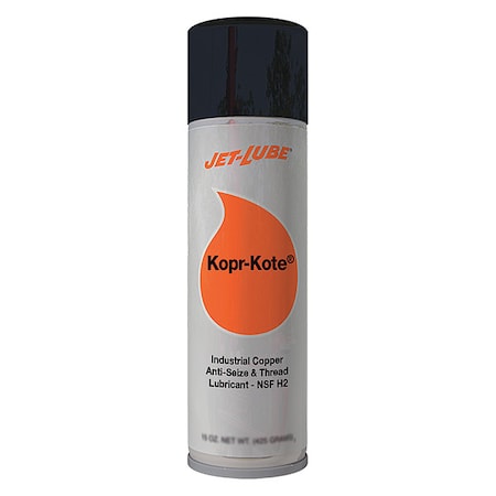 Jet-Lube 10041 - Anti-Seize, General Purpose, Aerosol Spray Can, 12 oz, Copper Base, 1800 Degrees F Max Op Temp, Aerosol