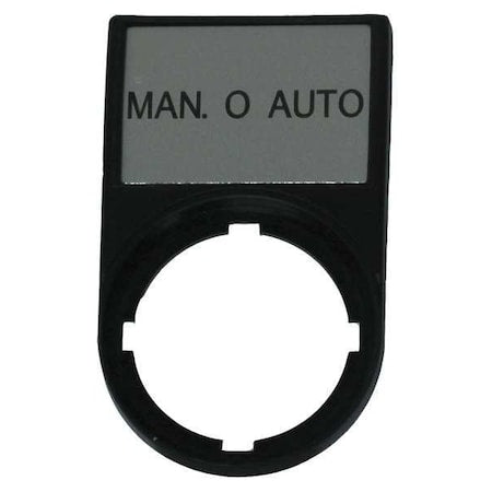 Eaton M22S-ST-GB12 - Legnd Plate,Man Off Auto,Blk/Blk,Rectangle