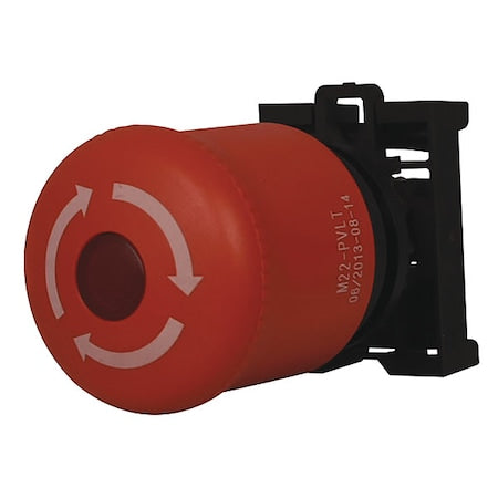 Eaton M22-PVLT - Emergency Stop Push Button,Red,Illum,22mm