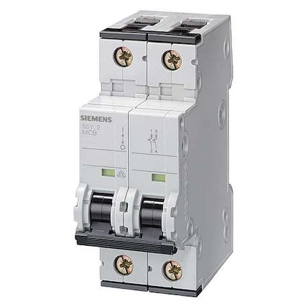 Siemens 5SY65637 - Circuit Breaker, 5 SY6 Series, 63 A, 1+N Pole, 230 V AC, 6k A at 230 V AC, C Curve