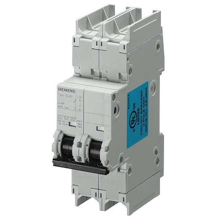 Siemens 5SJ42257HG41 - Miniature Circuit Breaker, 5 SJ4 Series, 25 A, 2 Pole, 240 V AC, 14k A, C Curve