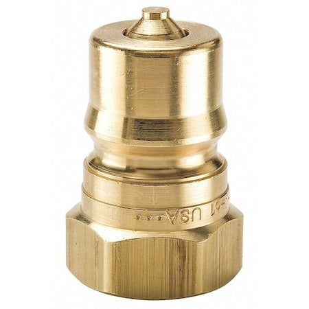 Parker BH3-61 - Hydraulic Quick Connect Hose Coupling, Brass Body, Ball Lock, 3/8"-18 Thread Size, 60 Series