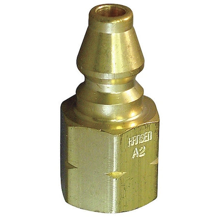 Hansen A5L - Quick Coupler Plug, 700 Series, 1/4 in Body, 9/16 in (F)NPT LH, Brass, Red