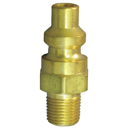 Hansen A4L - Quick Coupler Plug, 700 Series, 1/4 in Body, 9/16 in-18 UNF LH Male, Brass, Red