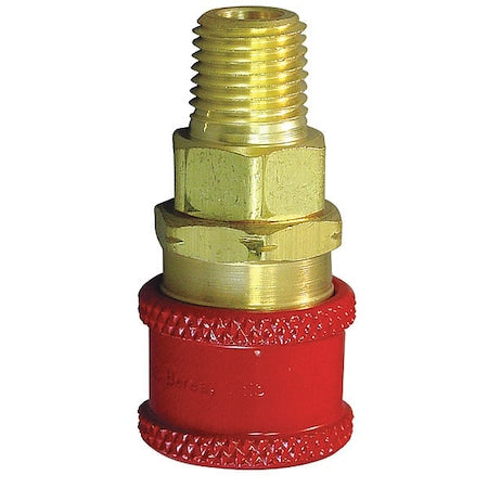 Hansen RD704L - Quick Coupler Body, 700 Series, 1/4 in Body, 9/16 in (F)NPT LH, Brass, Red აცეტylene