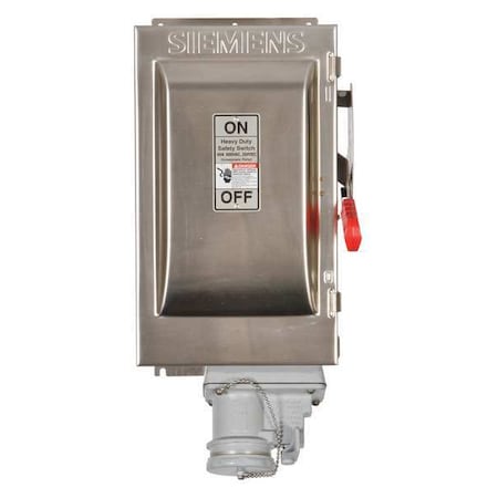 Siemens HF363SCH - Fusible, Safety Switch, Heavy Duty, 600 V, 3 PST, NEMA 4