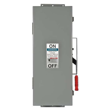 Siemens HNF462 - Nonfusible, Safety Switch, Heavy Duty, 600 V, 4 PST, NEMA 1