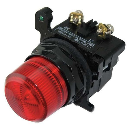 Eaton 10250T197HLRP2A - Cutler-Hammer Pilot Light,LED,120 VAC,Red