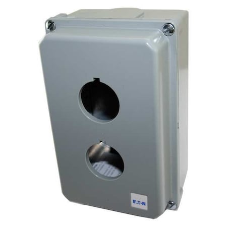 Eaton E34N11 - Push Button Enclosure,30mm,1 Hole,Di Cst Zinc
