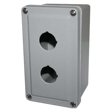 Eaton E34N52 - Push Button Enclosure,30mm,2 Holes,Plastic