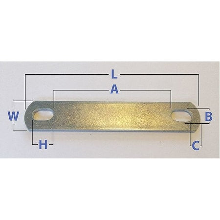 U17253.037.0184 - U-Bolt Mounting Plate, W 0.78 in,PK10