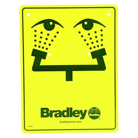 Bradley 114-051 - Safety Sign, Eyewash