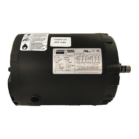 Dayton 31LH47 - Three-Phase General Purpose Motor, 3/4 HP, 56 C Frame, 230/460 V AC Voltage, 1150 Nameplate RPM
