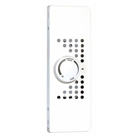 Cadet EBKNW - Electric Baseboard Heater Thermostat, 2 Poles, White, Powder Coated White Paint, 120/208/240 V