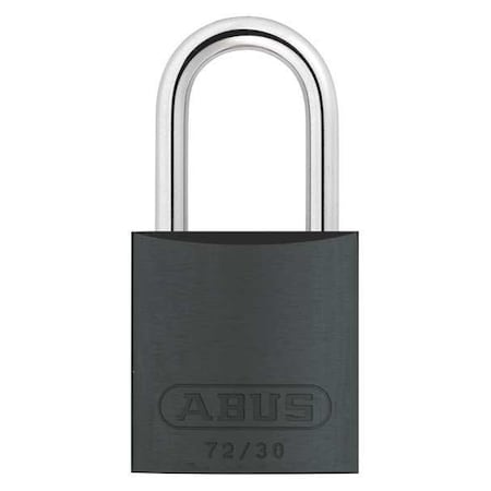 Abus 72/30 KA TT36 - Lockout Padlock, Keyed Alike, Aluminum, Black, 1 in Shackle Height, 1 1/4 in Body Width