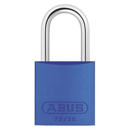 Abus 72/30 KD - Lockout Padlock, Keyed Different, Aluminum, Blue, 1 in Shackle Height, 1 1/4 in Body Width