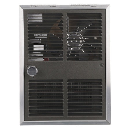 Markel Products E3055T2DWB - Recessed Electric Wall-Mount Heater, Recessed or Surface, 1500/750 W, 120 V AC, Brown/Aluminum