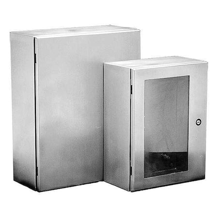 Nvent Hoffman CSD242410SS - 1/4 Turn Latch Electrical Enclosures, 24 in H, 10 in D, 24 in W, 12, 3 R, 4, 4 X, 304 Stainless Steel