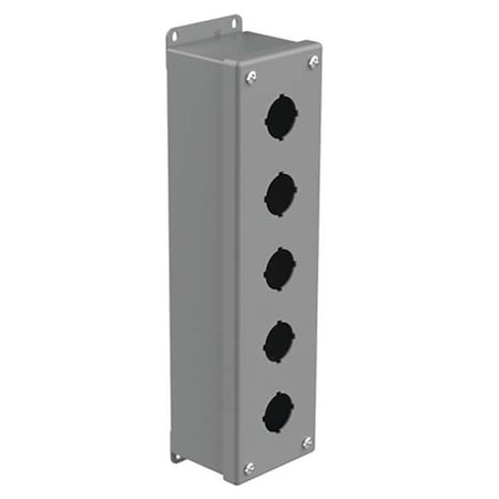 Nvent Hoffman E5PB - Push Button Enclosure,30mm,5 Holes,Steel