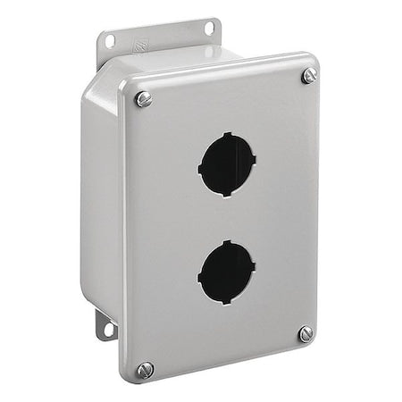 Nvent Hoffman ED2PB - Push Button Enclosure,30mm,2 Holes,Steel