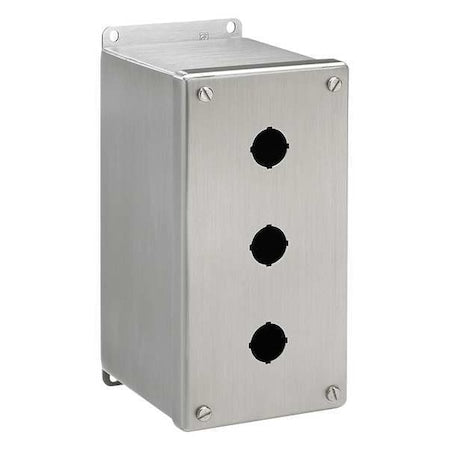 Nvent Hoffman E4PBXSS - Push Button Enclosure,30mm,4 Holes,304 SS