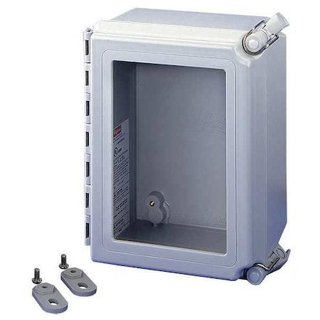 Nvent Hoffman A16148CHQRFGW - Quick Release Latch Electrical Enclosures, 16 in H, 8 in D, 14 in W, 12, 13, 4, 4 X, Fiberglass