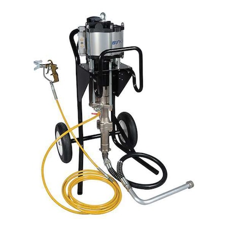 Binks MX3560PU-CAC1S12 - Airless Paint Sprayer, Binks MX Series, Pneumatic, Cart Mount, 5 gal Hopper, 3.5 gpm