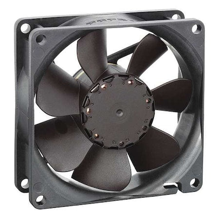Ebm-Papst 8414NMU - Axial Fan, Square, 24 V DC, 1 Phase, PBT Plastic, 3 3/16 in W.