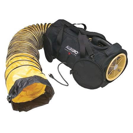 Allegro Industries 9535-08L - Confined Space Blower,Black/Yellow,15" W