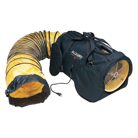 Allegro Industries 9535-12L - Confined Space Blower,Black/Yellow,16" W