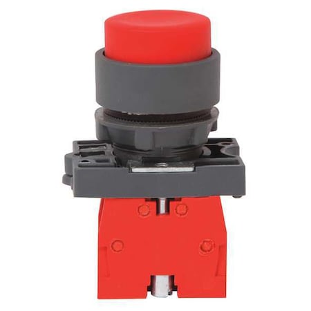 Dayton 32UK48 - Push Button Operator, 22 mm, 1 NC, Red