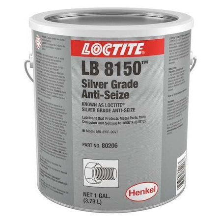 Loctite 235086 - Anti-Seize, General Purpose, Brush-Top Can, 1 gal, Aluminum Base, 1600 Degrees F Max Op Temp, Paste