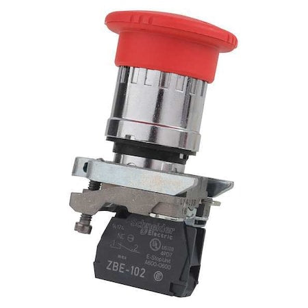 Schneider Electric XB4BS8442 - Emergency Stop Push Button, 22 mm, 1 NC, Red