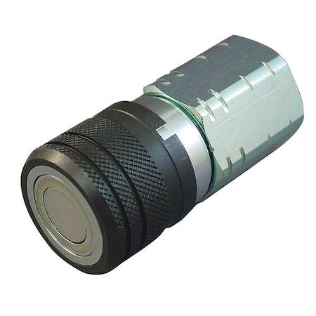 Hansen 10FFS75UN - Hydraulic Quick Connect Hose Coupling, Steel Body, Push-to-Connect Lock, 3/4"-16 Thread Size