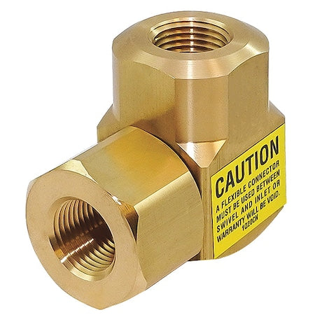 Coxreels 1935-1 - Swivel,90 Deg.,Brass,3/8 in FNPT Inlet