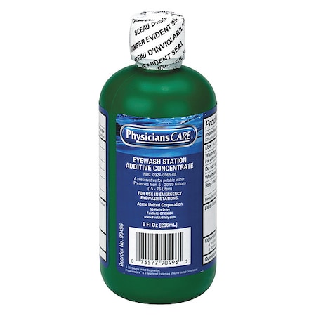 Physicianscare 90496 - Eyewash Preservative, 8 oz Bottle, For Eye Wash Stations