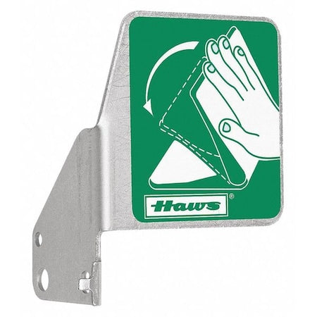Haws SP216 - Push Flag, Stainless Steel, Green, For Use With, Eyewash