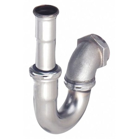 Haws SP95 - Trap Assembly, Waste Trap, Chrome-Plated Brass, 1-1/4 in OD, 1-1/2 in NPT