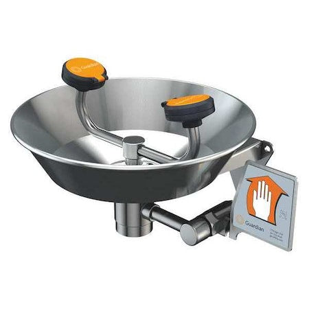 Guardian Equipment G1781 - Plumbed Eyewash, Wall Mount, Plumbed, 6 11/12 in H., 15 2/3 in W