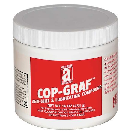 Anti-Seize Technology 11016 - Anti-Seize, General Purpose, Can, 16 oz, Copper Base, 1800 Degrees F Max Op Temp, Paste