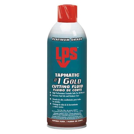 Lps 40312 - Cutting Fluid, Tapmatic #1 Gold, Straight Oil, 11 fl oz, Aerosol Spray Can, Gold