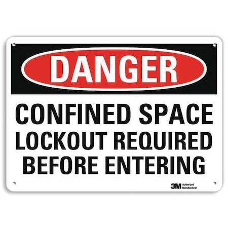 Lyle U3-1222-NP_14X10 - Plastic Danger Sign,4 Holes,14"x10", U3-1222-NP_14 X10