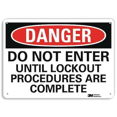Lyle U3-1324-NA_14x10 - Danger Sign, 10 in Height, 14 in Width, Aluminum, Horizontal Rectangle, English