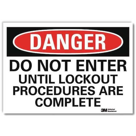 Lyle U3-1324-RD_10X7 - Danger Sign, 7 in Height, 10 in Width, Reflective Sheeting, Vertical Rectangle, English